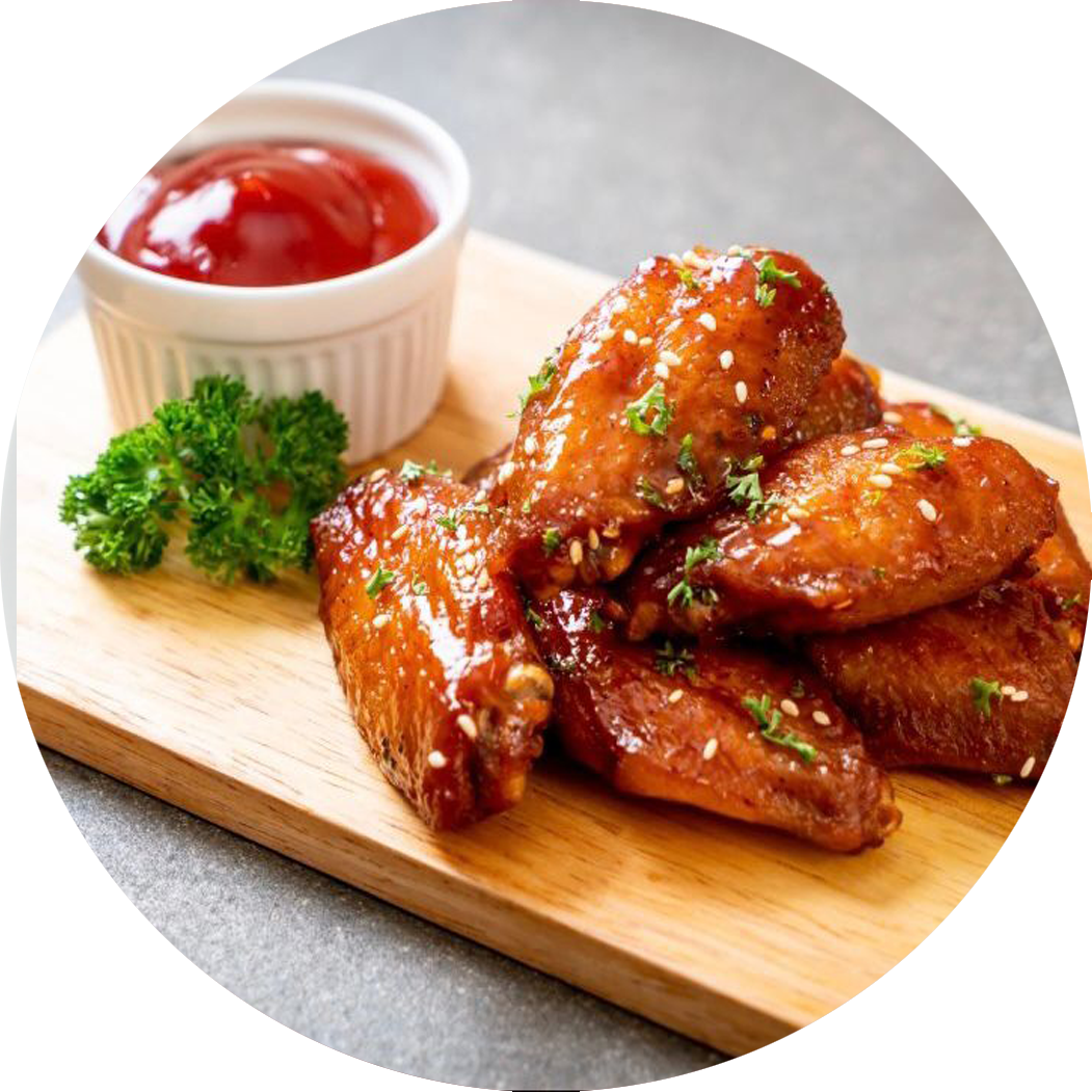 delicious fastfood chicken wings, pasta, veggie and non-veggie pizza, samosa, french fries, sweets available at kwantlen pizza & sweets